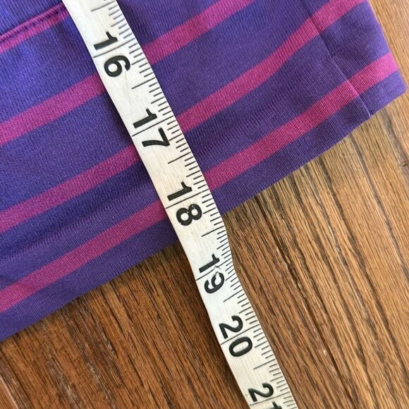 L.L. Bean Vintage striped cropped button front blouse M - Picture 4 of 8